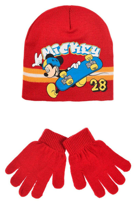 Disney Mickey Skate bērnu cepures + cimdu komplekts 52 cm