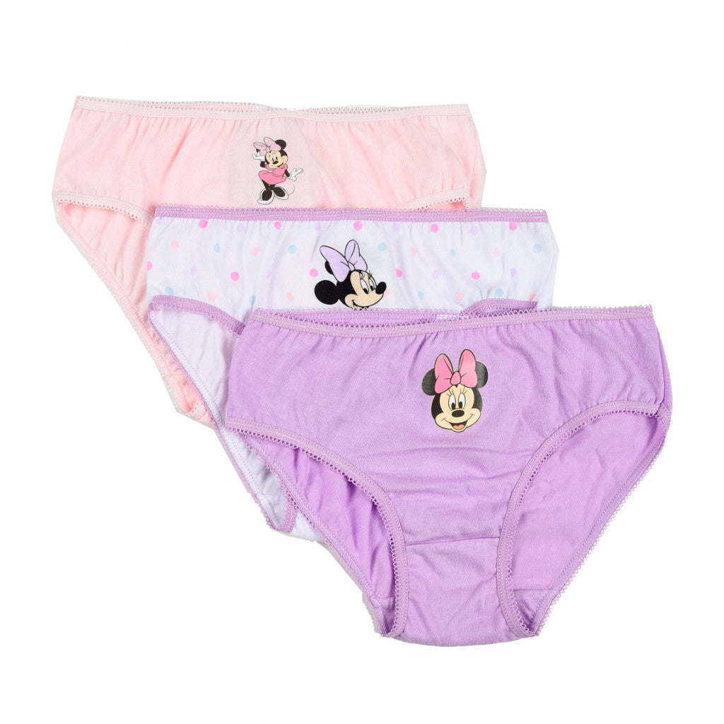 Disney Minnie Purple Dots bērnu apakšveļa, biksītes 3 gab./iepakojumā 6-8 gadi / 116-128 cm