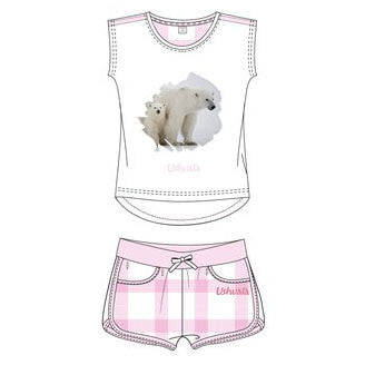 Ushuaia Pink Polar Bear sieviešu īsā pidžama L