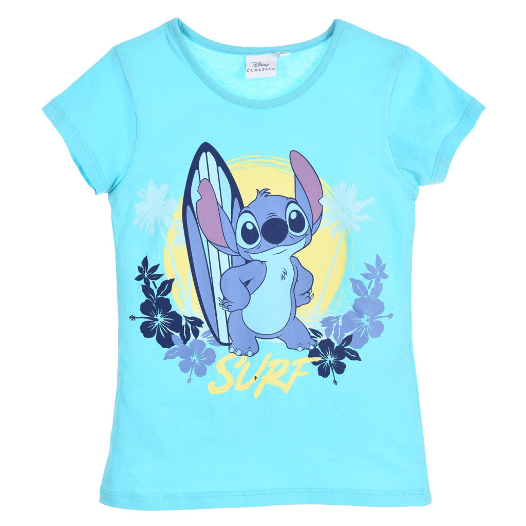 Disney Lilo un Stitch Surf bērnu īsais krekls, topiņš 8 gadi