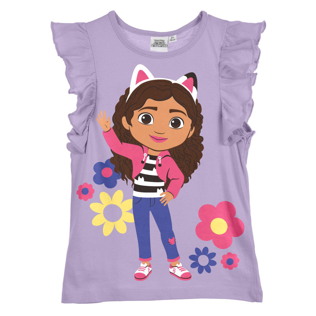 Gabby's Dollhouse Flowers bērnu īsais T-krekls, 3 gadi
