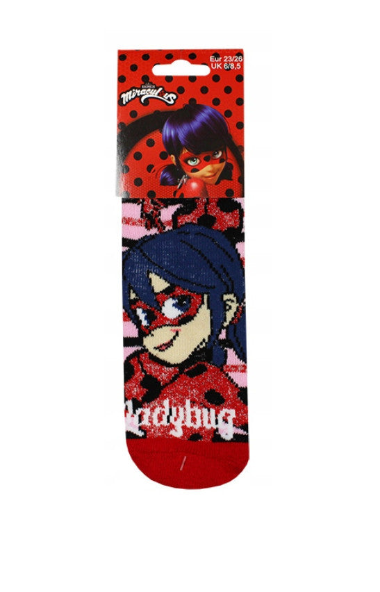 Miraculous Ladybug Kids biezas neslīdošas zeķes 27/30