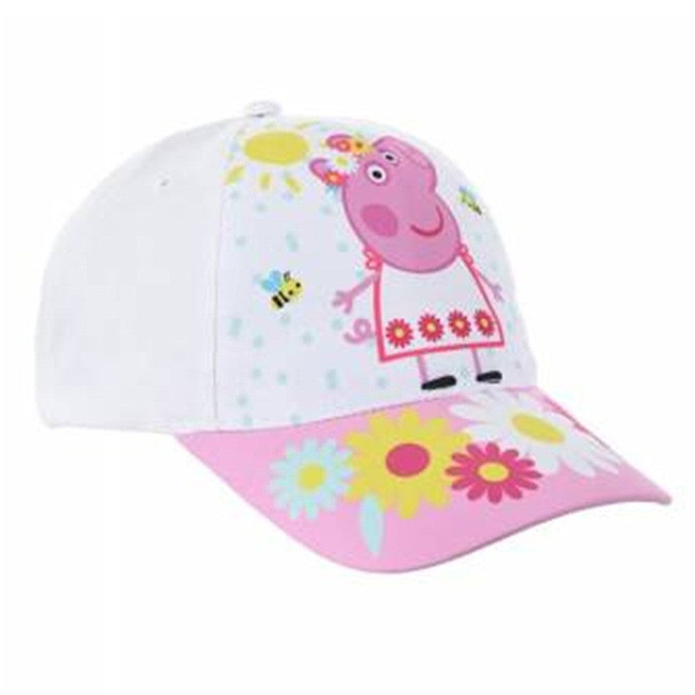 Peppa Pig Flower balta bērnu beisbola cepure 54 cm