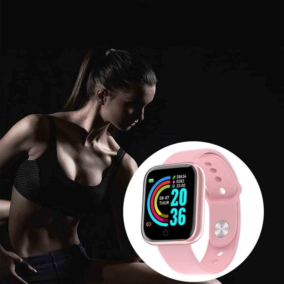 Viedpulkstenis Smart-Watch ūdensizturīgs ar pedometra, miega un pulsa mērītāja funkciju