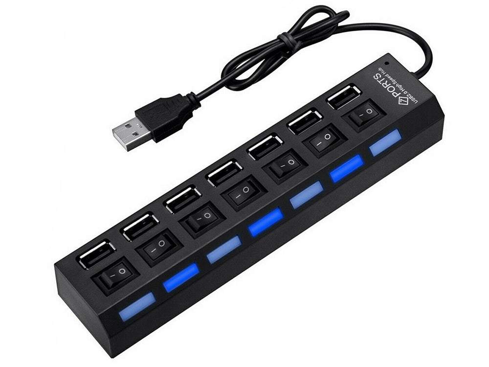 USB pagarinātājs 7X USB 2.0