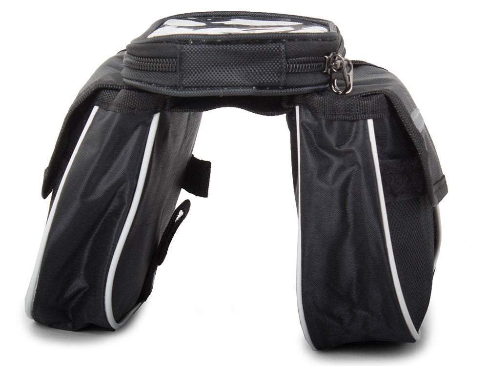 Velosipēda rāmja bagāžnieks ar telefona turētāju