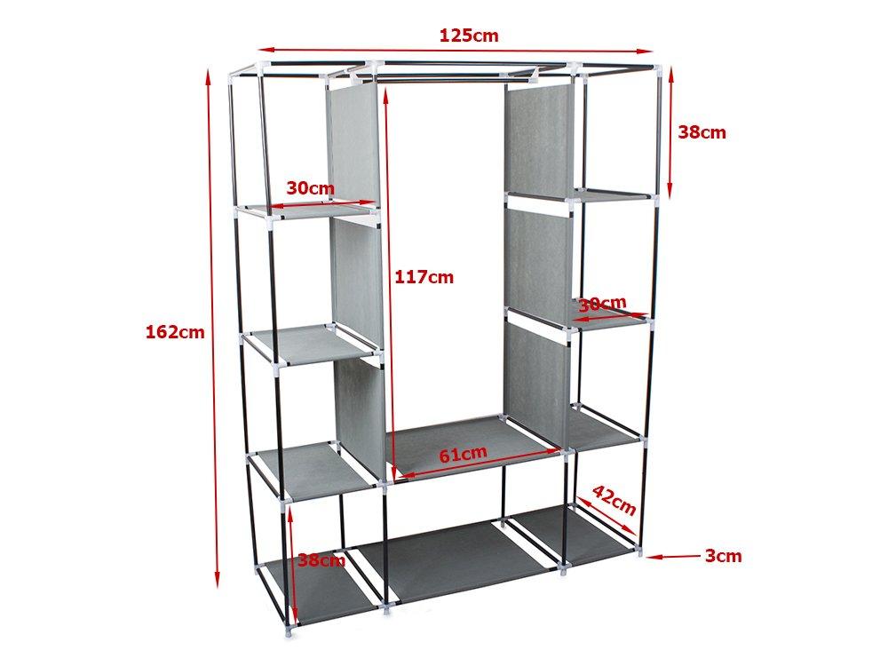 Tekstila drēbju skapis