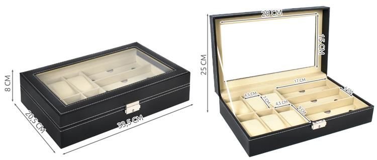 Organizators pulksteņiem un brillēm melns