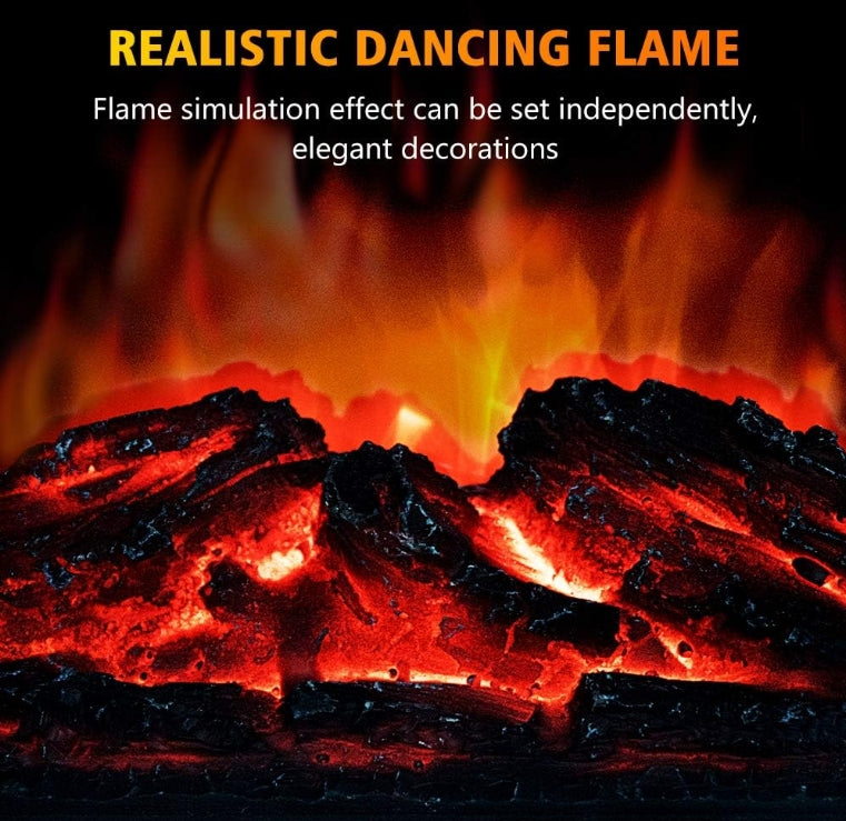 Elektriskais kamīna sildītājs ar 3D vizuālo liesmu