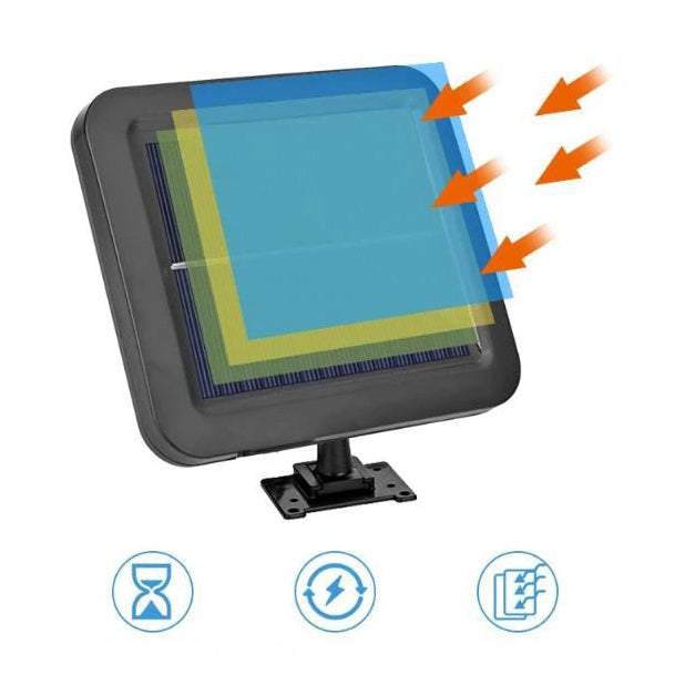 Ārā lampa ar saules paneli un kustības sensoru 120 LED