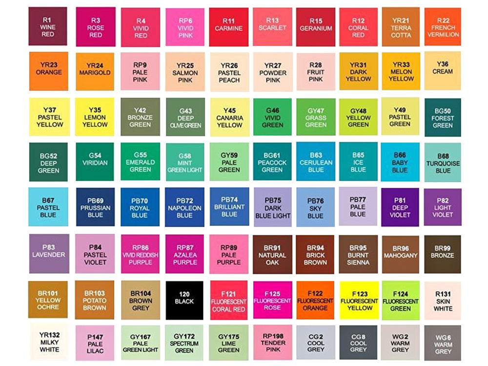 Abpusēju marķieru un flomāsteru komplekts 80 gab. + soma