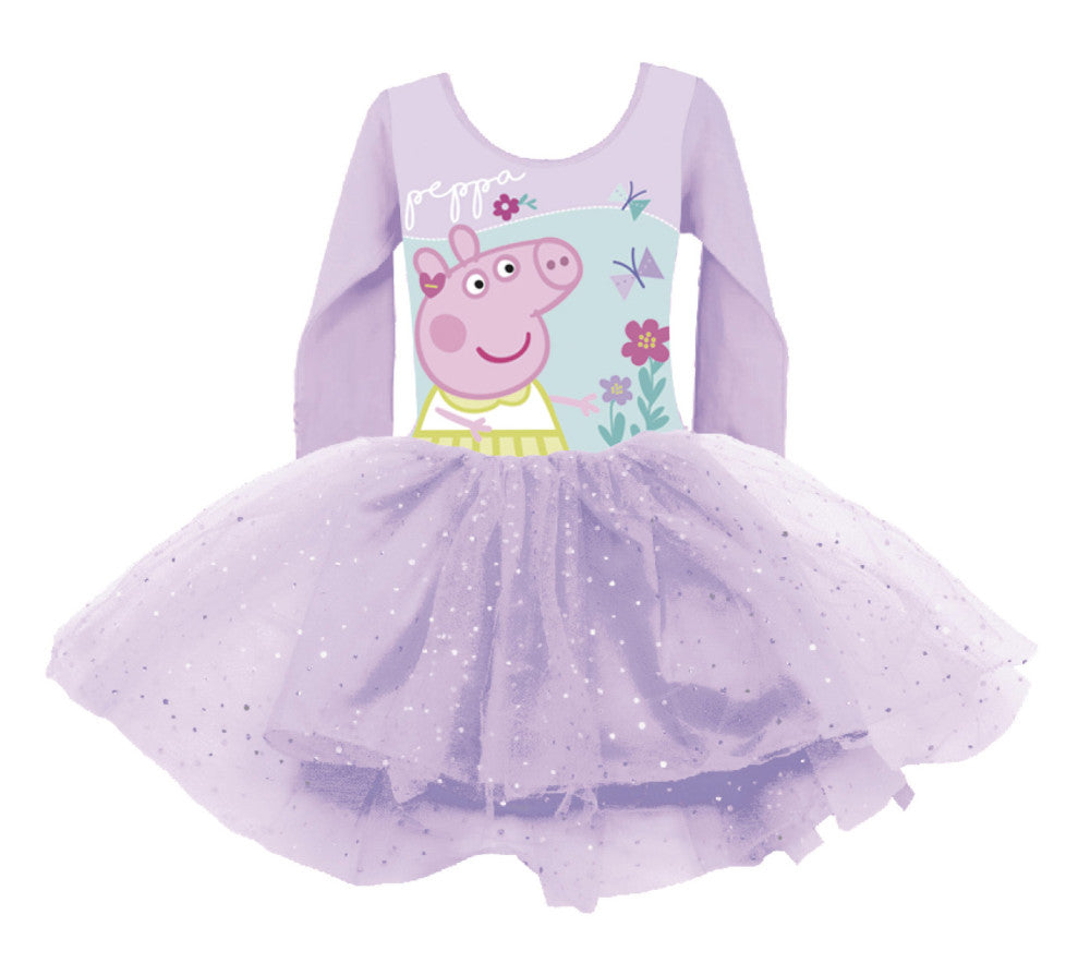 Peppa Pig violeta bērnu tilla baleta kleita 2-6 gadi