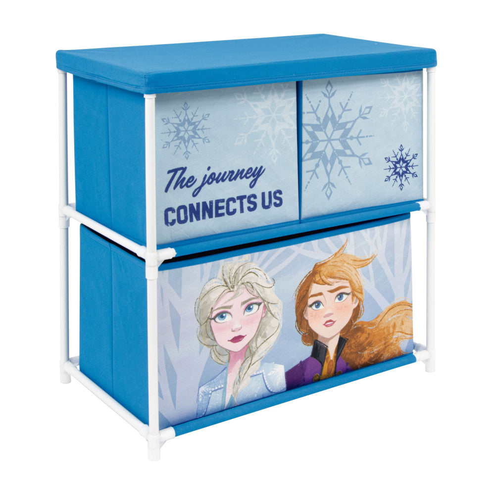Disney Frozen Journey rotaļlietu uzglabāšanas plaukts ar 3 nodalījumiem, 53x30x60 cm