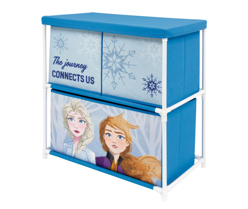 Disney Frozen Journey rotaļlietu uzglabāšanas plaukts ar 3 nodalījumiem, 53x30x60 cm