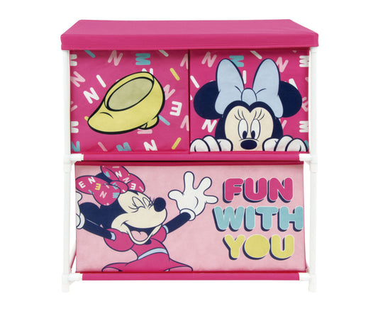 Disney Minnie rotaļlietu uzglabāšanas statīvs ar 3 nodalījumiem 53x30x60 cm