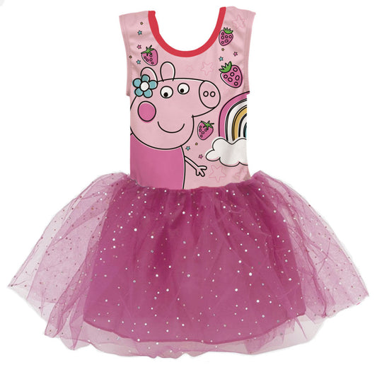 Peppa Pig zemeņu bērnu tilla baletkleita 2-6 gadi