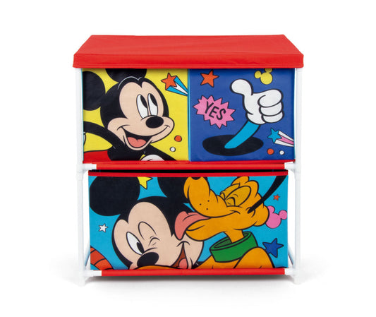 Disney Mikija un Plutona rotaļlietu uzglabāšanas statīvs ar 3 nodalījumiem 53x30x60 cm