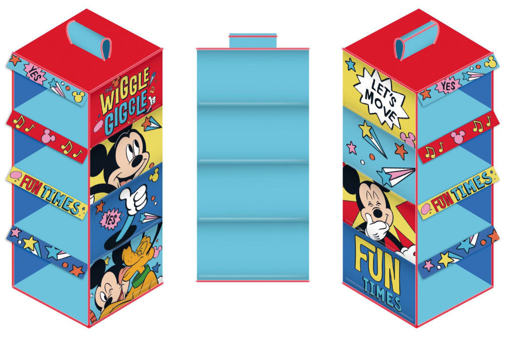 Disney Mickey piekarināmais skapja organizators ar 4 sekcijām