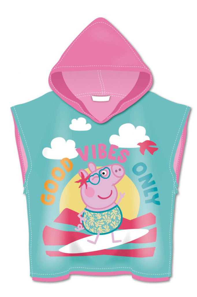 Peppa Pig Sunshine pludmales dvielis pončo 55x110cm (ātri žūstošs)