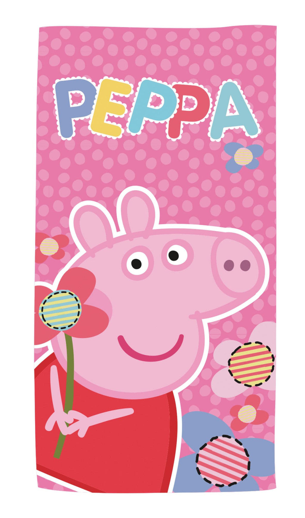 Peppa Pig Flower vannas dvielis, pludmales dvielis 70x140cm (ātri žūstošs)