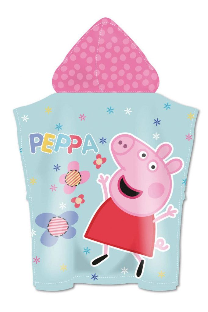 Peppa Pig Flower pludmales dvielis pončo 55x110cm (ātri žūstošs)