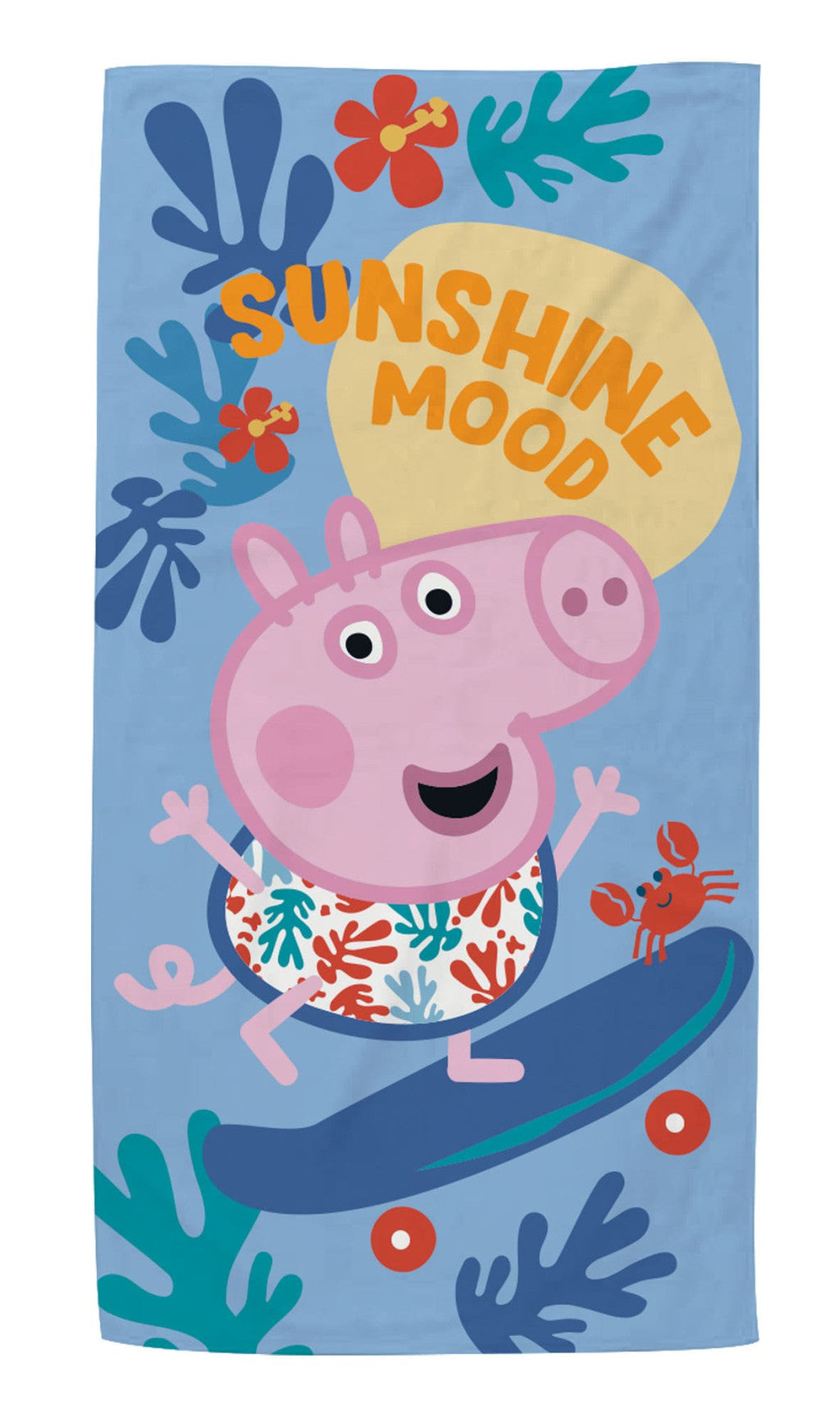 Peppa Pig skeitborda vannas dvielis, pludmales dvielis 70x140cm (ātri žūstošs)