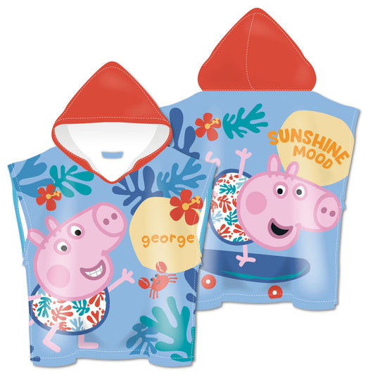 Peppa Pig skeitborda pludmales dvielis pončo 55x110cm (ātri žūstošs)