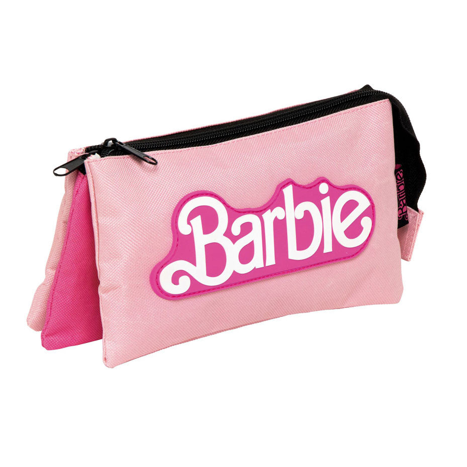 Bārbijas rozā zīmuļu maciņš ar 3 nodalījumiem, 21 cm