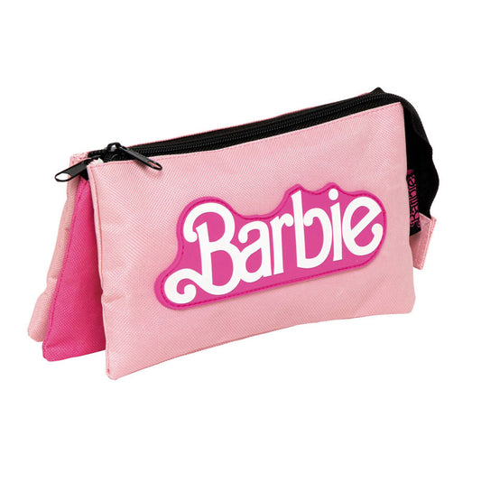 Bārbijas rozā zīmuļu maciņš ar 3 nodalījumiem, 21 cm