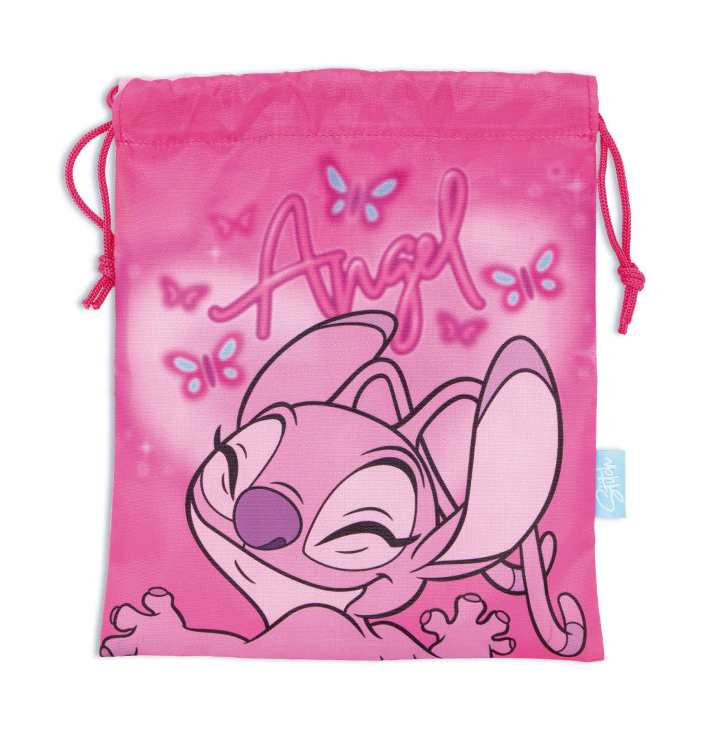 Disney Lilo un Stitch rozā eņģeļa pusdienu maisiņš 26,5 cm