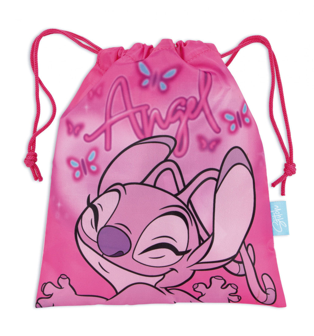 Disney Lilo un Stitch rozā eņģeļa pusdienu maisiņš 26,5 cm