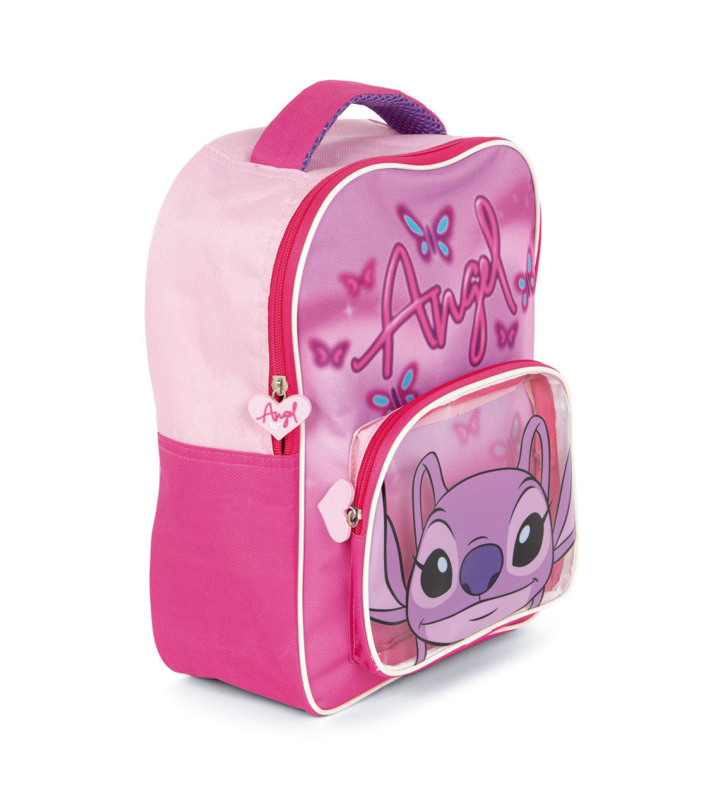 Disney Lilo un Stitch rozā eņģeļa mugursoma, soma 30 cm