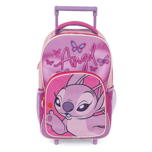 Disney Lilo un Stitch Pink Angel riteņsoma pirmsskolas vecuma bērniem, soma 36 cm