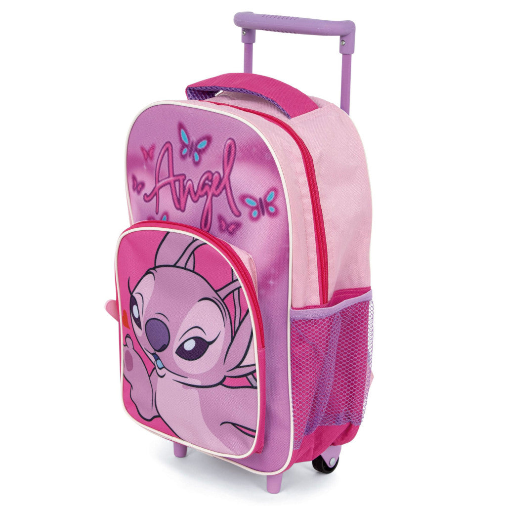 Disney Lilo un Stitch Pink Angel riteņsoma pirmsskolas vecuma bērniem, soma 36 cm