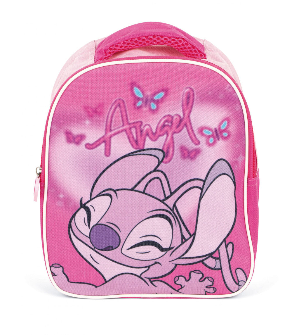 Disney Lilo un Stitch rozā eņģeļa mugursoma, soma 24 cm