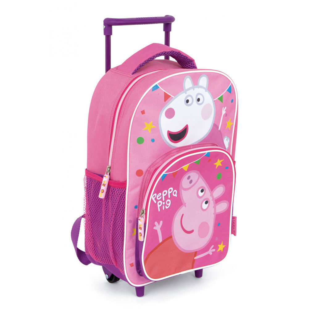Peppa Pig Party bērnu mugursoma ar ritošo daļu, soma 36 cm