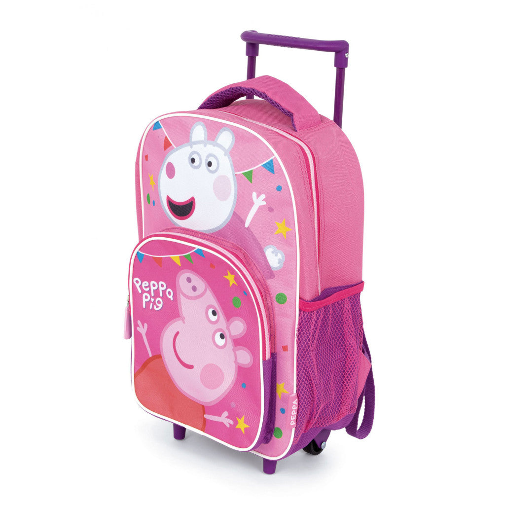 Peppa Pig Party bērnu mugursoma ar ritošo daļu, soma 36 cm