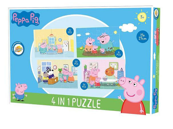 Peppa Pig mājas puzle 4 vienā