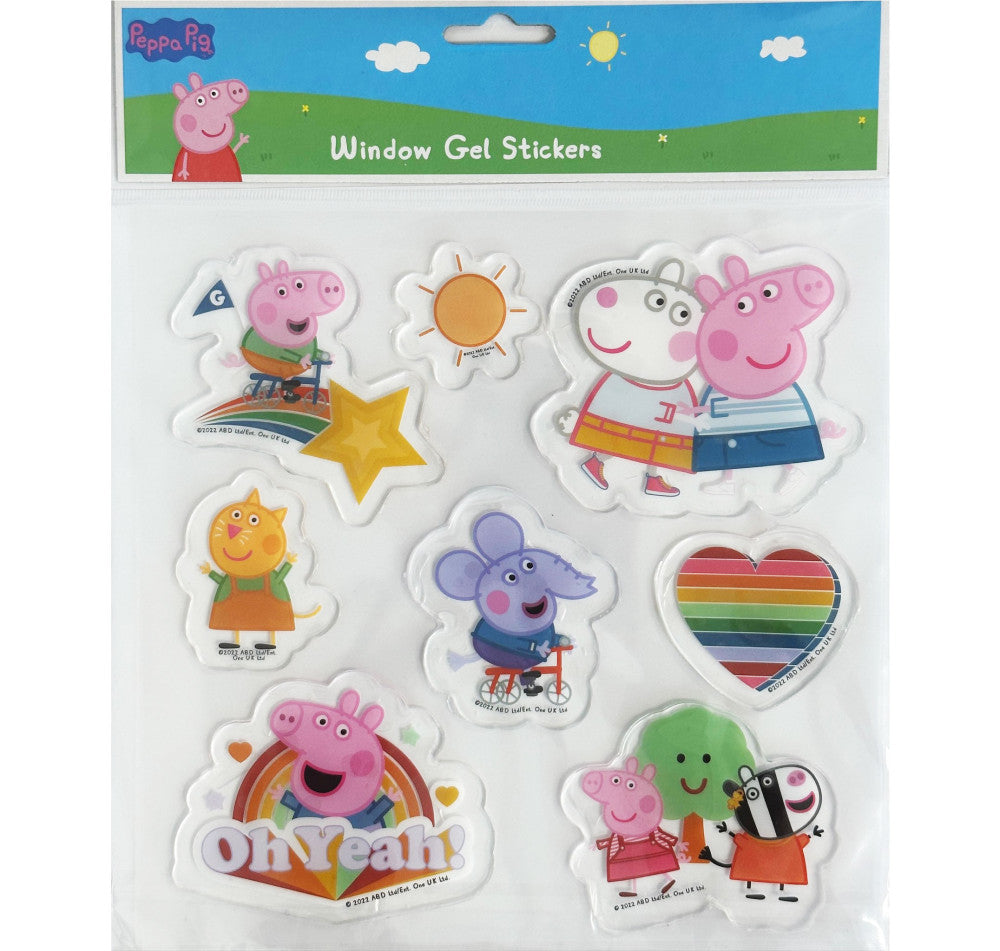 Peppa Pig gēla uzlīmju komplekts logam