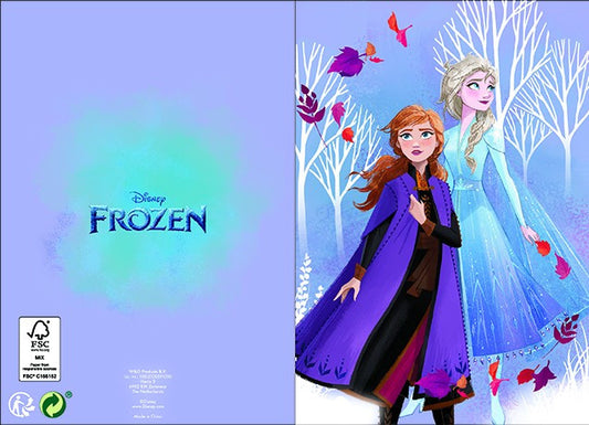 Disney Frozen 3D izbīdāma apsveikuma kartīte + aploksne