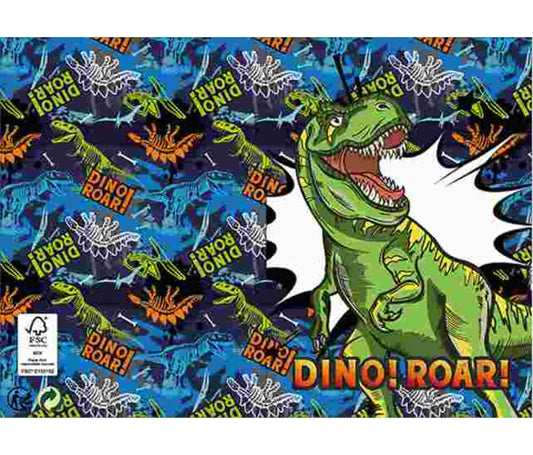 Dinozaura rēciena 3D izbīdāmā apsveikuma kartīte + aploksne