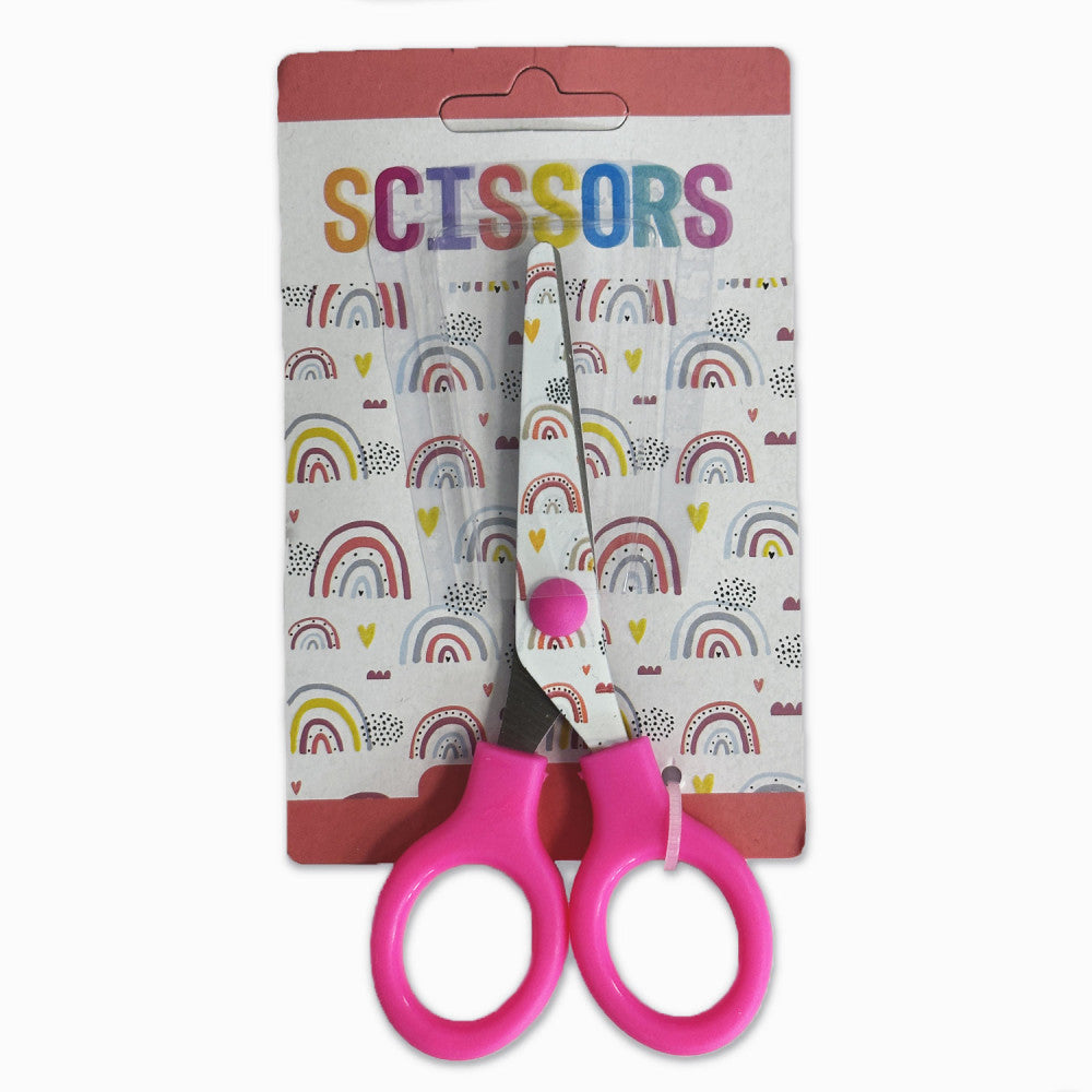 Varavīksnes krāsas papīra griešanas šķēres 16 cm