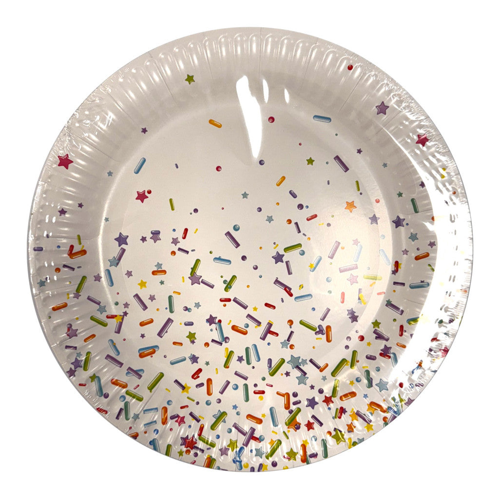 Krāsainu papīra šķīvju komplekts, 10 gab., 23 cm, FSC