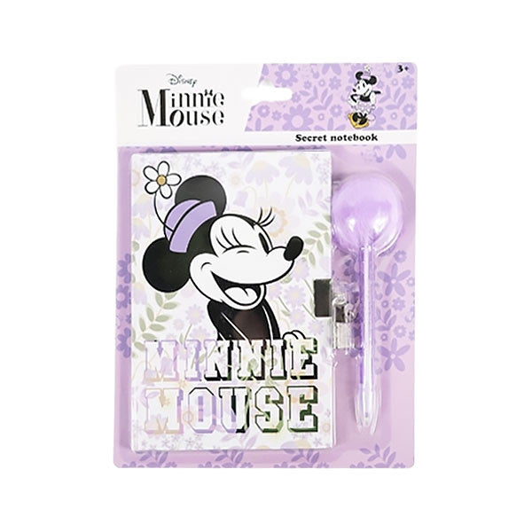 Disney Minnijas violetā atmiņu grāmata, dienasgrāmata ar slēdzeni un pildspalvu