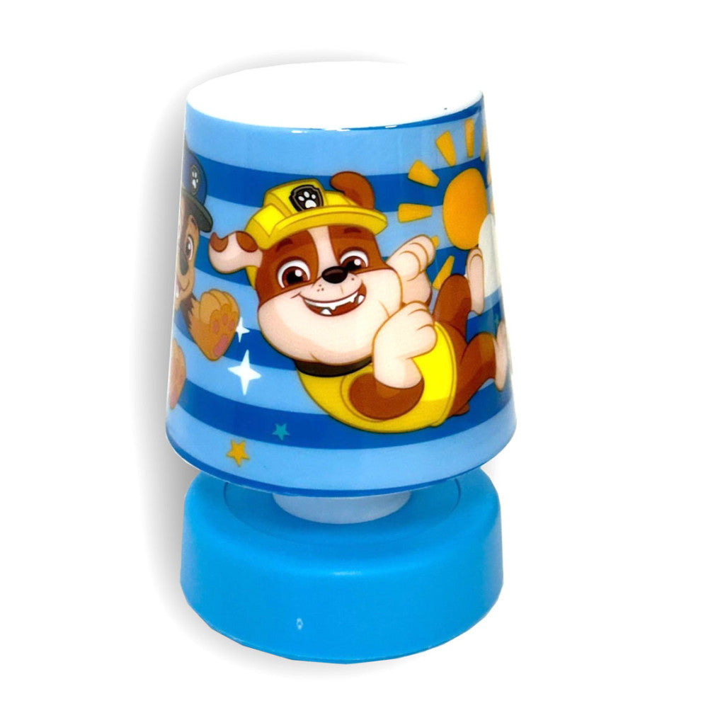 Ķepu patruļas svītrainā mini galda lampa