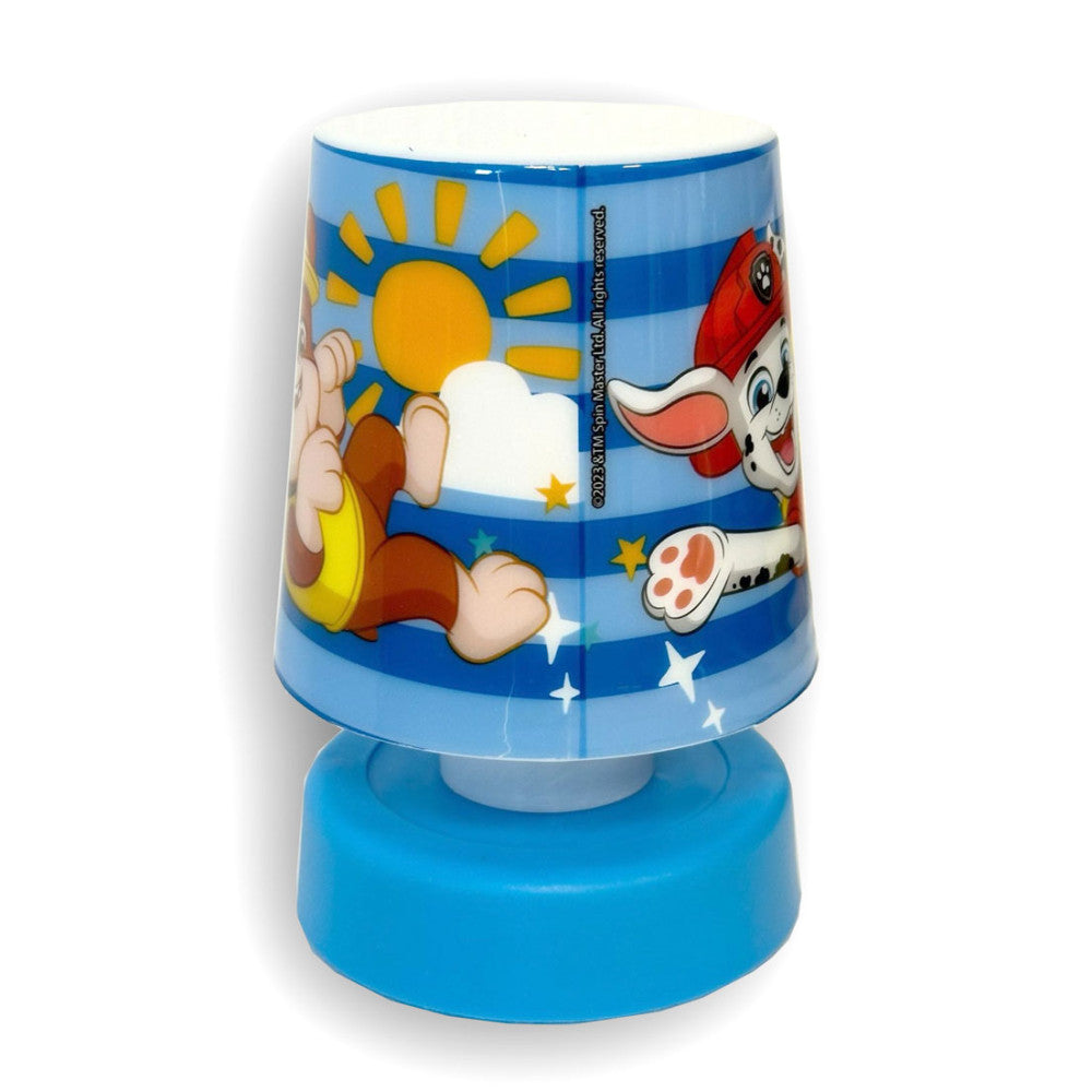 Ķepu patruļas svītrainā mini galda lampa