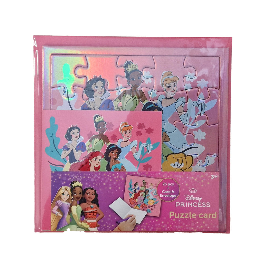 Disney Princess Adventure 25 detaļu hologrāfiska puzle ar ielūgumu