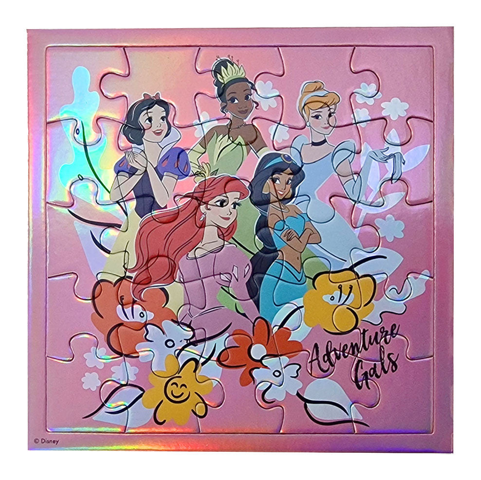 Disney Princess Adventure 25 detaļu hologrāfiska puzle ar ielūgumu