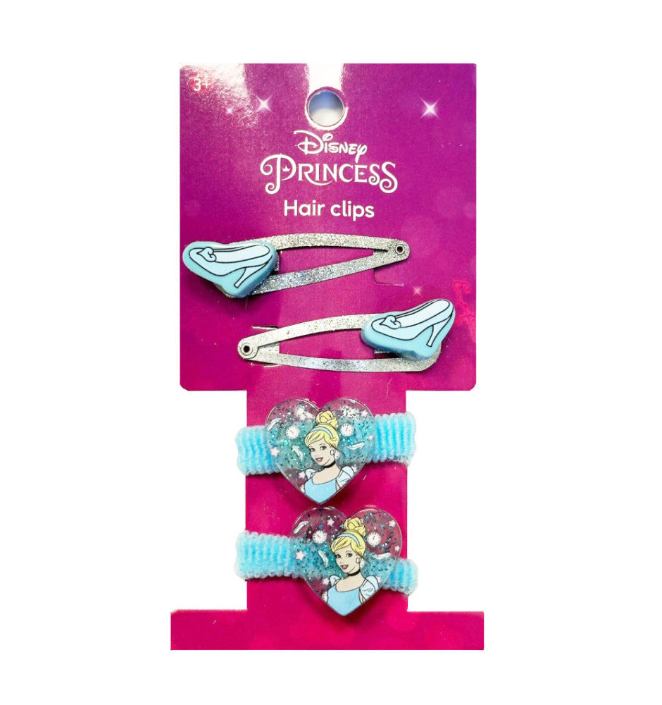 Disney Princess Pelnrušķītes matu sprādzes, matu gumijas komplekts (6 gab.)