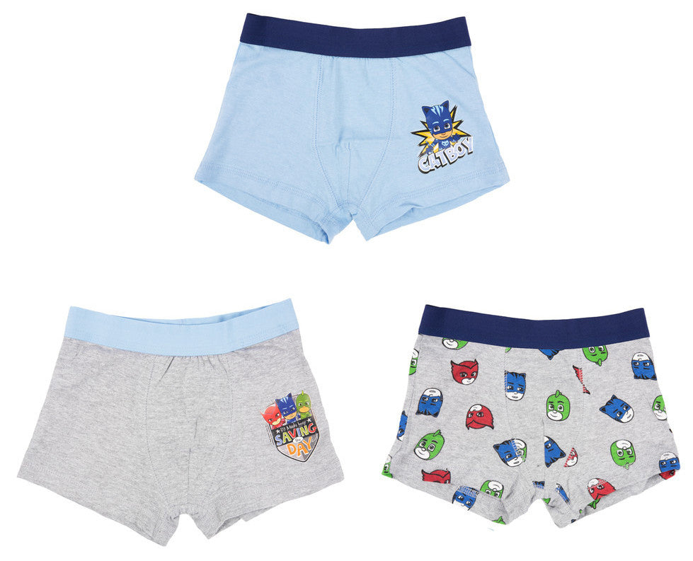 PJ Masks bērnu bokseršorti 3 gab. iepakojumā 122/128 cm
